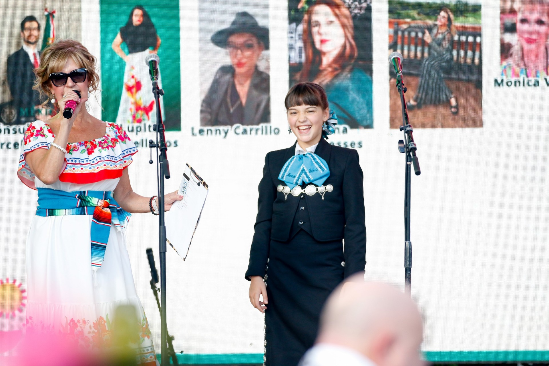 Roskruge student Natalia smiles on stage